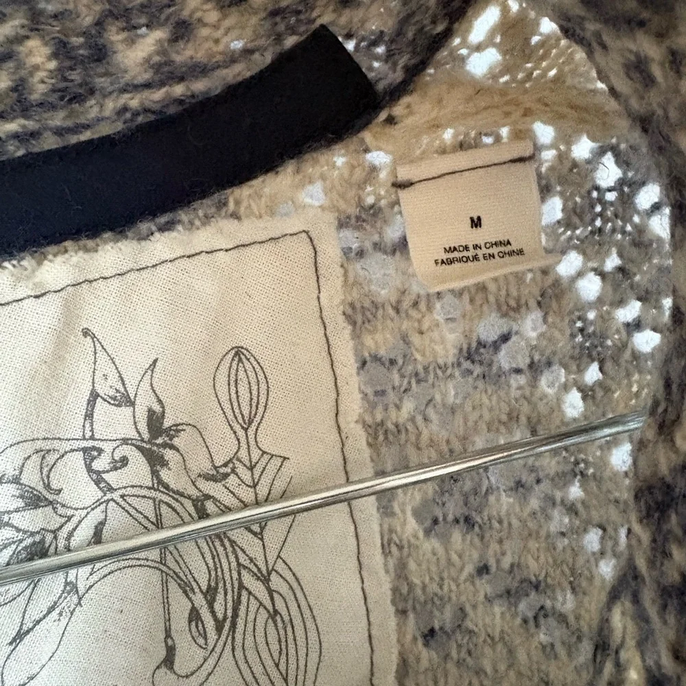 Angel of the North - Women’s Paisley Lace Wool‎ Jacket - Medium - Blue & Gray - Picture 6 of 9